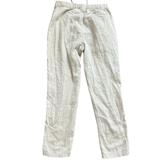 H&M Linen Cotton Blend Cream Straight Leg Pants - Picture 6 of 10